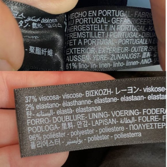 Massimo Dutti Black Linen Flared Trousers Size 6 - Picture 15 of 16